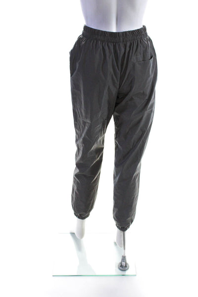 My Mum Made It Womens Reflective Elastic Drawstring Jogger Pants Gray Size S