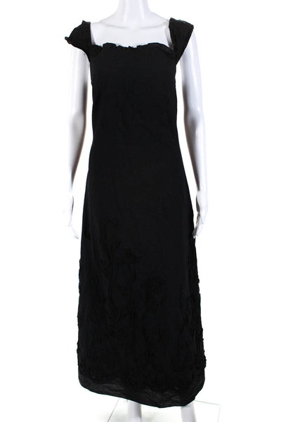 Sinequanone Women's Square Neck Sleeveless Maxi Dress Black Size 6