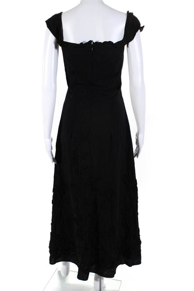 Sinequanone Women's Square Neck Sleeveless Maxi Dress Black Size 6