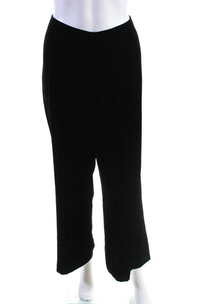 Eileen Fisher Womens Velvet Elastic Waist Relaxed Straight Pants Black Size S