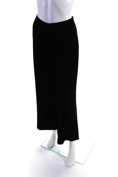 Eileen Fisher Womens Velvet Elastic Waist Relaxed Straight Pants Black Size S