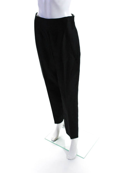 Eileen Fisher Womens Velvet Elastic Waist Relaxed Straight Pants Black Size S