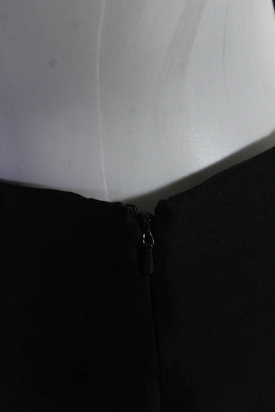 Dana Buchman Womens 100% Silk High Rise Tapered Slim Dress Pants Black Size 6