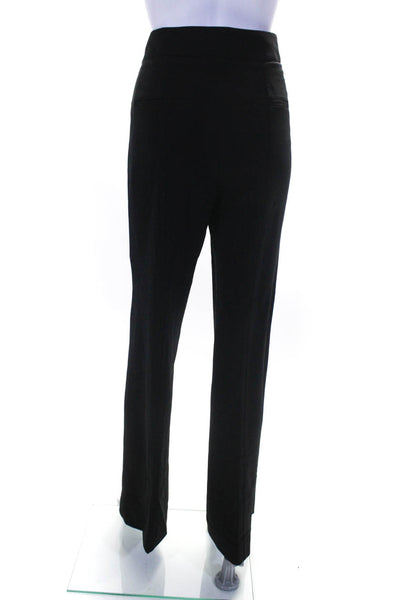 Derek Lam Womens Mid Rise Pleated Flare Unlined Dress Pants Black Size 10