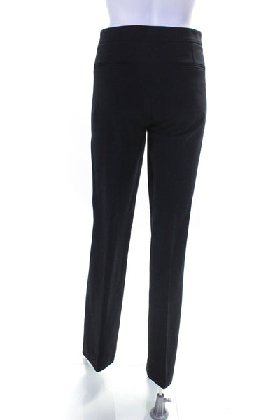 Derek Lam Womens Mid Rise Pleated Flare Dress Pants Navy Blue Size 10