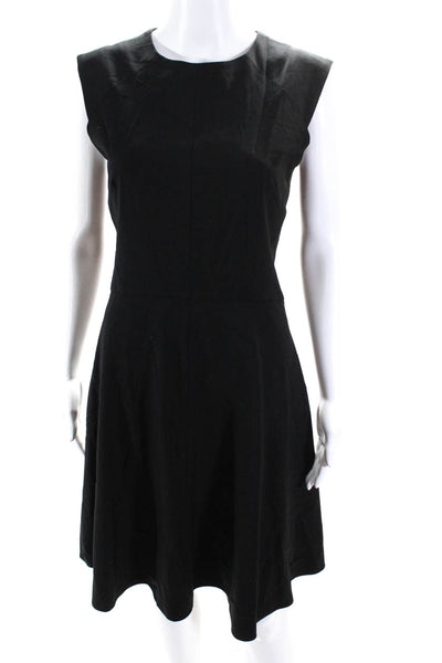 M.M. Lafleur Womens Wool Woven Sleeveless Knee Length A-Line Dress Black Size 6