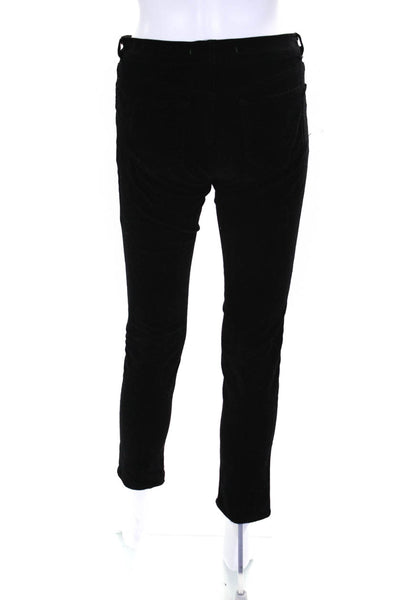 J Brand Womens Cotton Velvet High-Rise Skinny Jeans Pants Trousers Black Size 26