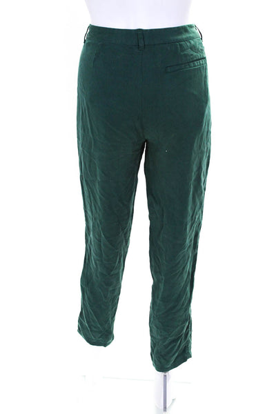 Joie Womens Hook & Eye Closure High-Rise Tapered Pants Trousers Green Size 4