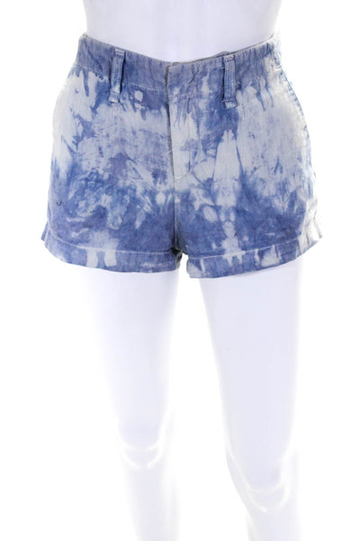 Rag & Bone Jean Womens Cotton Tie-Dye Low-Rise casual Chino Shorts Blue Size 26