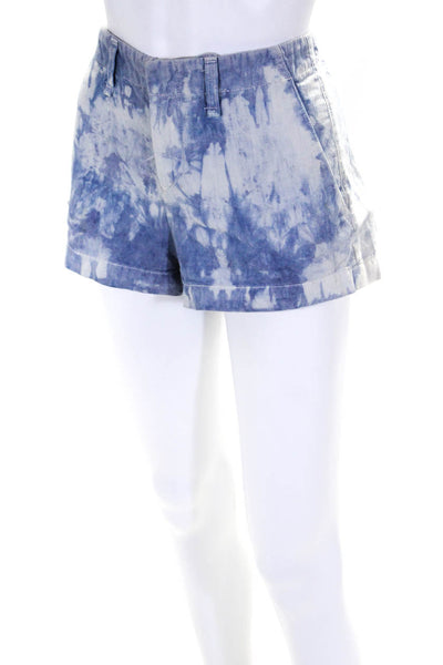 Rag & Bone Jean Womens Cotton Tie-Dye Low-Rise casual Chino Shorts Blue Size 26