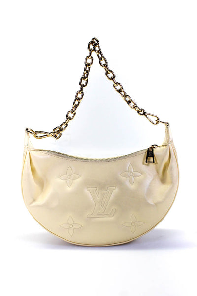 Louis Vuitton Womens Bubblegram Over The Moon Handbag Banane Yellow Leather