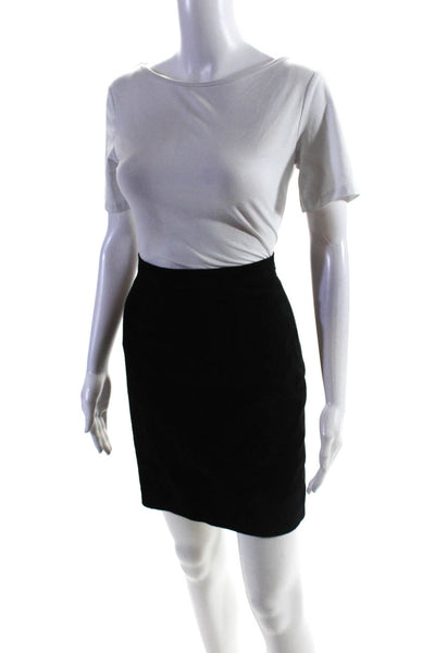 Outerwear By Phoenix Women's Suede Leather Pencil Mini Skirt Black Size XS