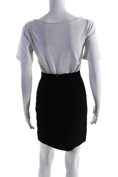 Outerwear By Phoenix Women's Suede Leather Pencil Mini Skirt Black Size XS