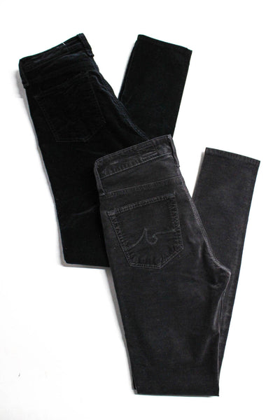 AG Adriano Goldschmied Rag & Bone Women's Velvet Skinny Jeans Gray Size 25 Lot 2