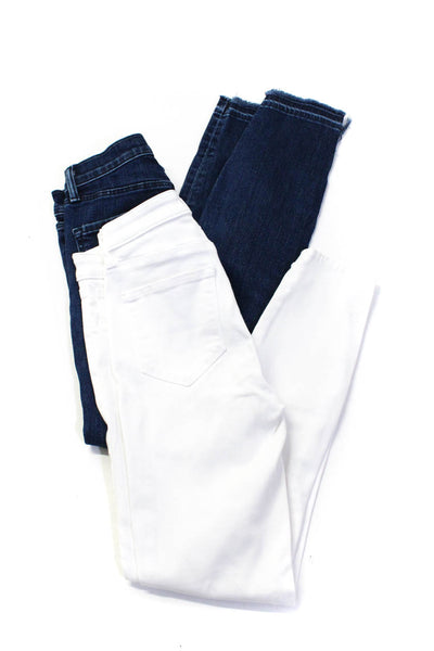 L'Agence Women's Midrise Five Pockets Skinny Denim Pant White Size 24 Lot 2