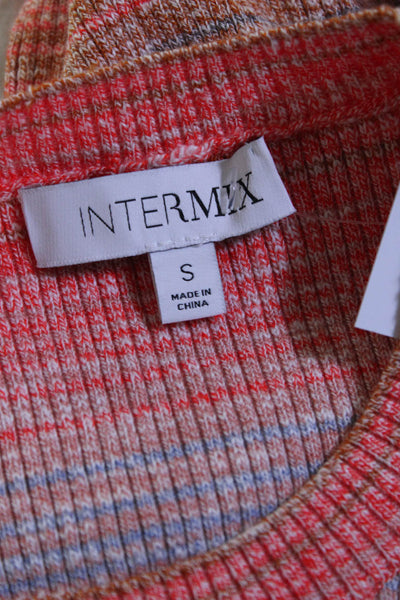 Intermix Women's Crewneck Short Sleeves Mini Sweater Dress Multicolor Size S