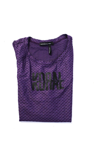 Koral Tory Sport Womens Mesh Athletic Tank Top Purple Navy XS Medium Lot 2