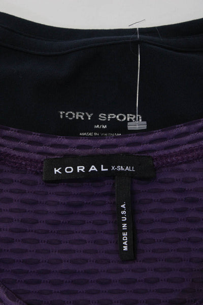 Koral Tory Sport Womens Mesh Athletic Tank Top Purple Navy XS Medium Lot 2