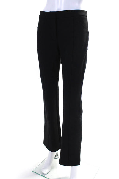 Paire Womens Zipper Fly High Rise Pleated Straight Leg Pants Black Size 6
