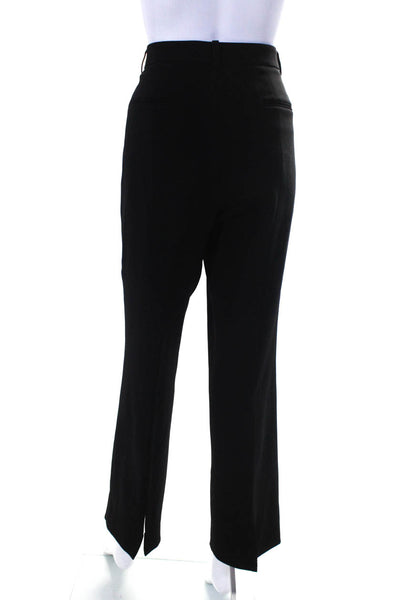 Michael Kors Collection Womens High Rise Pleated Dress Pants Black Wool Size 6