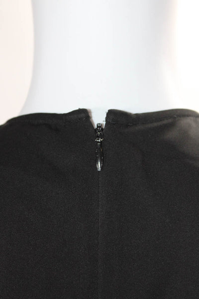 Theory Womens Crew Neck Sleeveless Shell Top Blouse Black Silk Size Medium