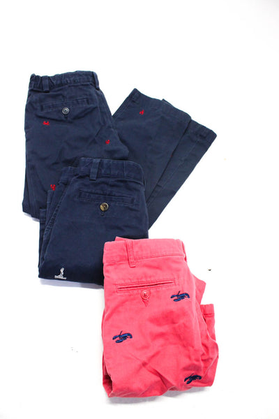 Brooks Brothers Red Fleece E Land Boys Chino Shorts Pants Blue Pink Size 8 Lot 3