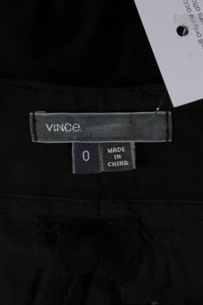 Vince Women's Flat Front Straight Leg Dress Pant Black Size 0