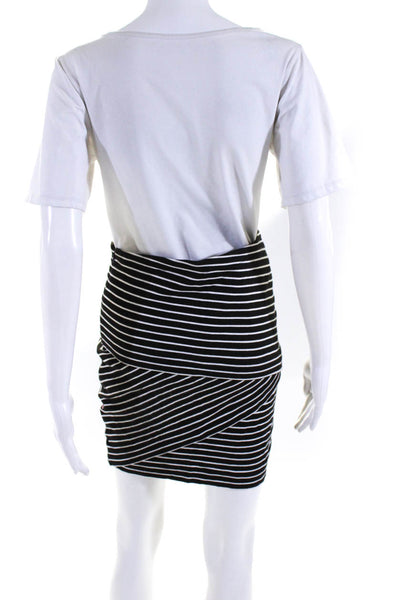 Robert Rodriguez Women's Zip Closure Stripe Bodycon Mini Skirt Size 2