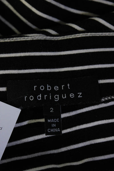 Robert Rodriguez Women's Zip Closure Stripe Bodycon Mini Skirt Size 2