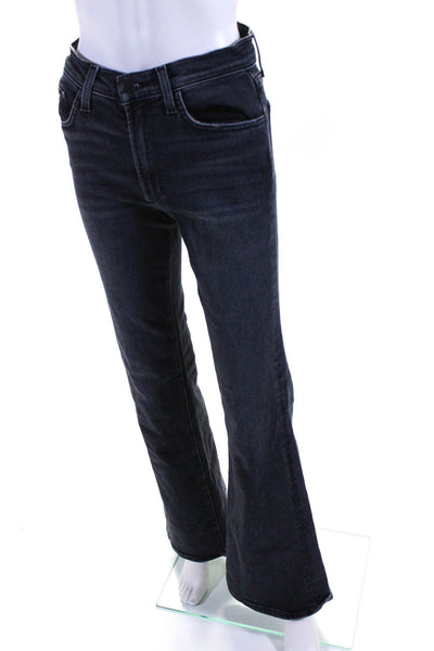 Joes Womens Cotton Colored Buttoned Zip Flare Leg Jeans Black Size EUR26