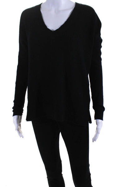 Line Womens Cashmere Darted Round Neck Long Sleeve Pullover Sweater Black Size S