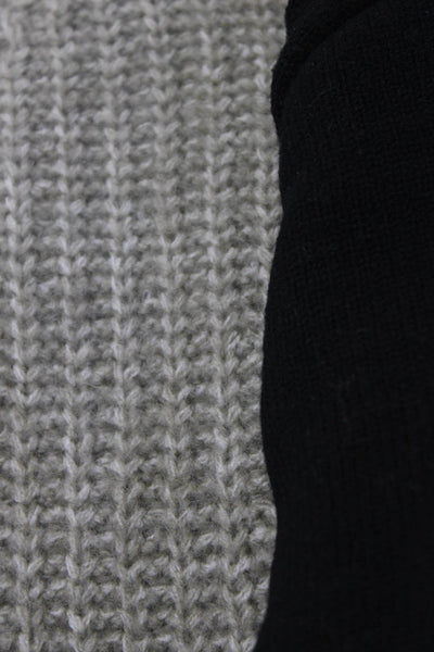 Zara Womens Thick Knit Turtleneck Crop Sweater Beige Black Size Small Lot 2
