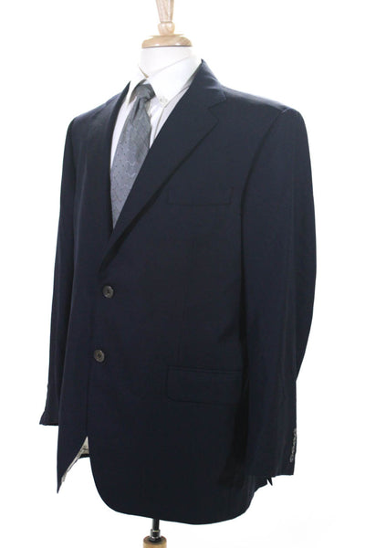 Vestimenta Mens Two Button Blazer Jacket Navy Blue Wool Size EUR 58