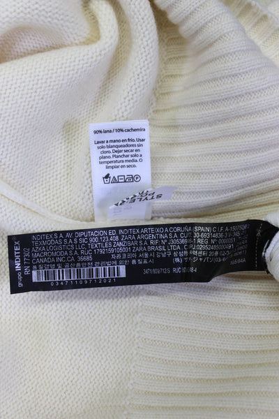 Vineyard Vines Zara Knit Womens Crew Neck Sweaters Cream Gray Size XS S Lot 2