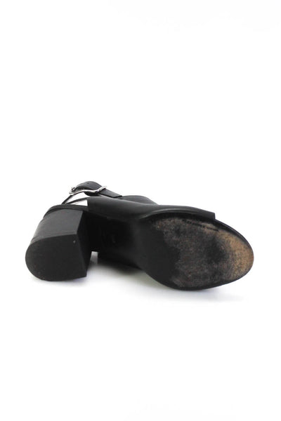 Alexander Wang Womens Leather Open Toe Ankle Strap Heels Black Size 8.5US 38.5EU