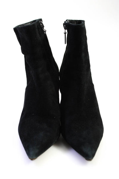 Schutz Womens Pointed Toe Stiletto Ankle Boots Black Suede Size 6
