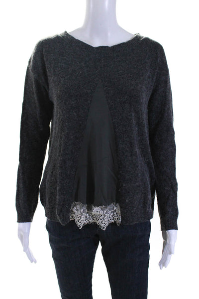Joleen Women's Knit Crewneck Pullover Sweater Gray Size S