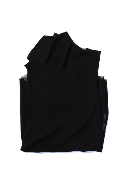 Zara Womens Long Sleeve Turtleneck Mesh Top Blouse Sweater Black Size Small Lot2