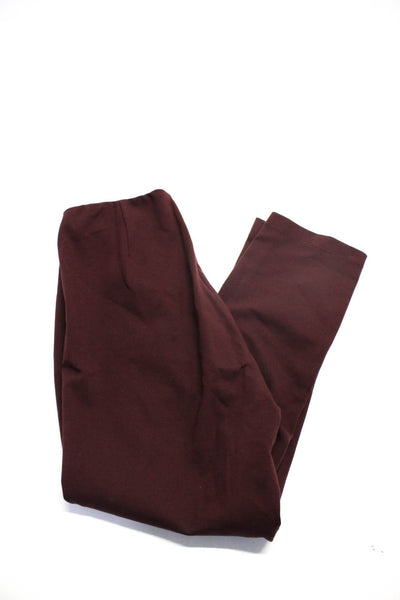 Rag & Bone Women's Zip Closure Straight Leg Ankle Pant Burgundy Size 6