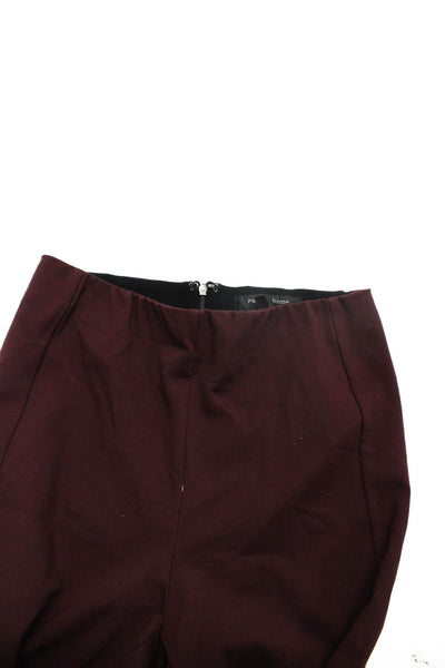 Rag & Bone Women's Zip Closure Straight Leg Ankle Pant Burgundy Size 6