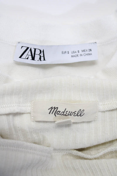 Madewell Zara Womens Sweater Top Ivory White Size S Lot 2