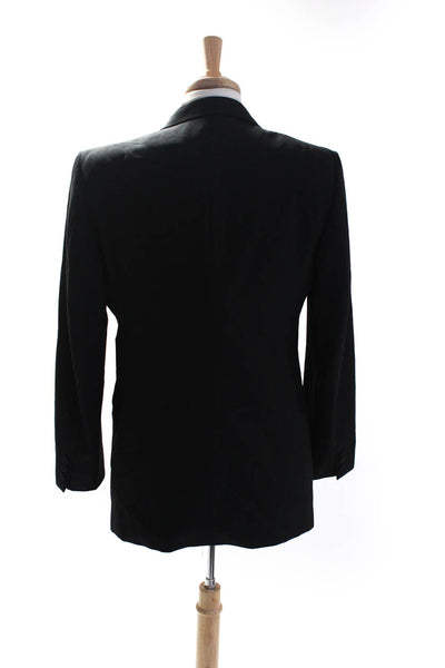 Mani Mens Single Button  Blazer Jacket Black Size 42