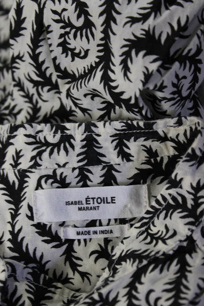 Etoile Isabel Marant Women's Long Sleeves Button Down Shirt Black Size 34