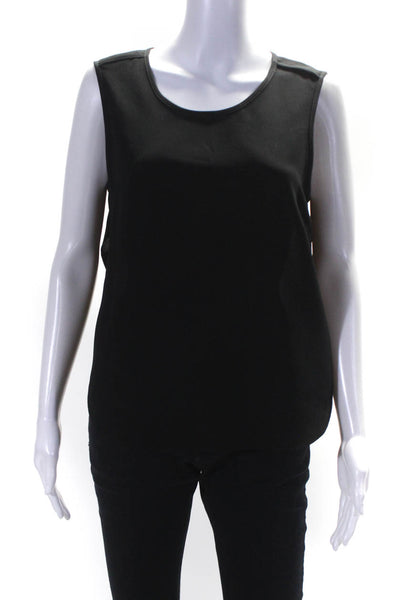 Rag & Bone Womens Sleeveless Scoop Neck Boxy Top Blouse Black Size Medium