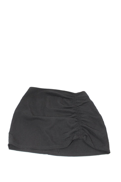 Super Down Loft Womens Ruched Skirt Tank Top Black Grey Size Medium Lot 2