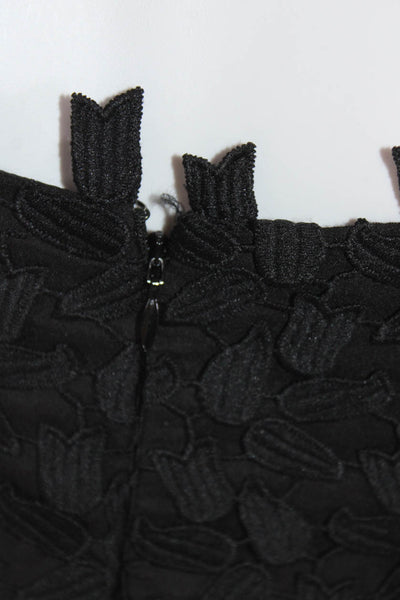 Bardot Womens Crochet Sleeveless Midi Pencil Dress Black Size 6