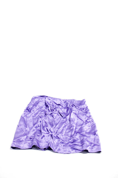 Zara Women's Zip Closure Unlined Mini Skirt Purple Size S Lot 2