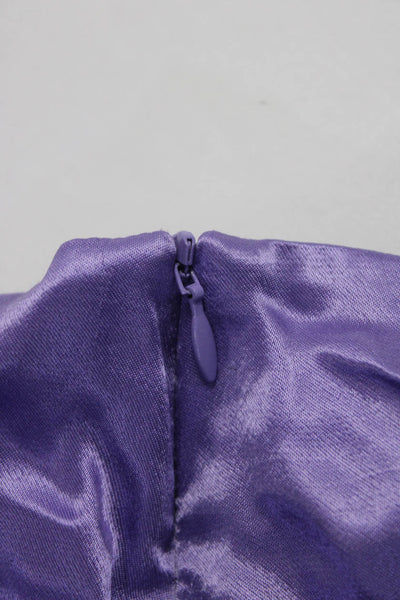 Zara Women's Zip Closure Unlined Mini Skirt Purple Size S Lot 2
