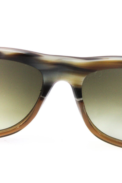 Salvatore Ferragamo SF686S 217 Brown Beige Striped Print Square Sunglasses