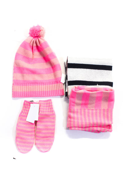 Crewcuts Childrens Girls Hat Scarves Gloves Pink Multi Colored Size Large Lot 4